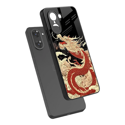 Dragon Spirit sleek oneplus nord ce5 5g cover with tempered glass back and TPU edges
