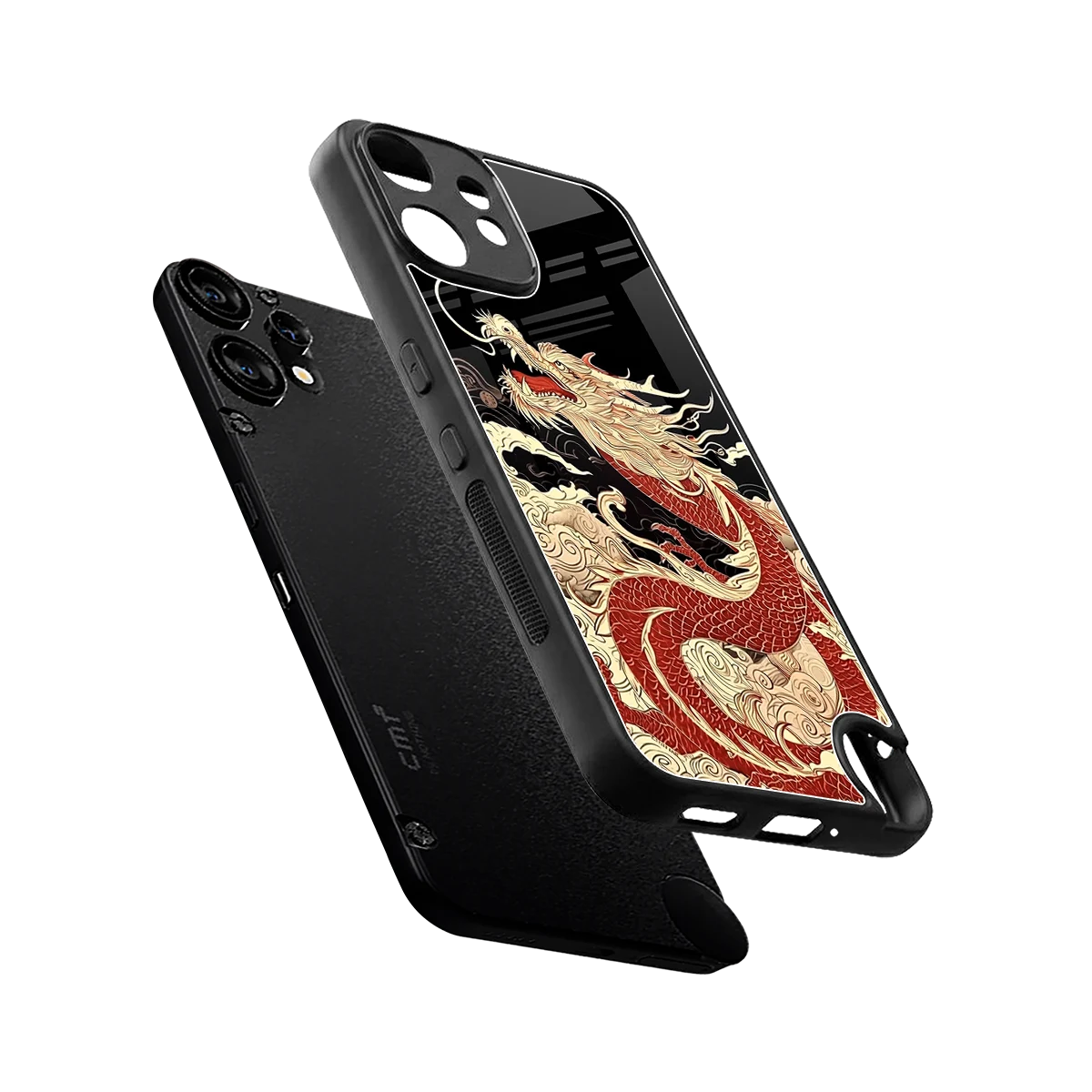 Dragon Spirit sleek cmf nothing phone 2 pro cover with tempered glass back and TPU edges