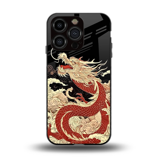 Dragon Spirit back phone cover | glass case for iphone 13 pro
