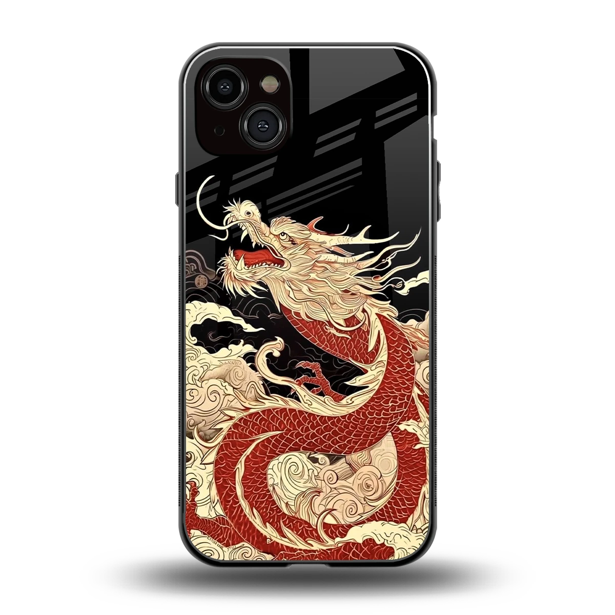 Dragon Spirit back phone cover | glass case for iphone 15 plus