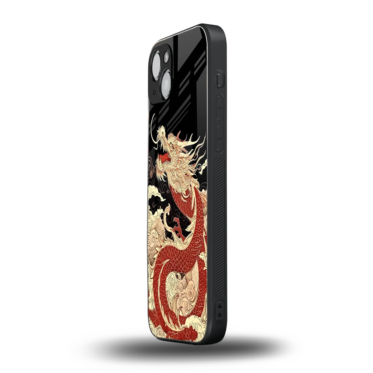 Dragon Spirit iphone 15 plus mobile cover | shockproof glass phone case