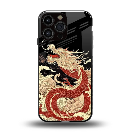 Dragon Spirit back phone cover | glass case for iphone 15 pro max