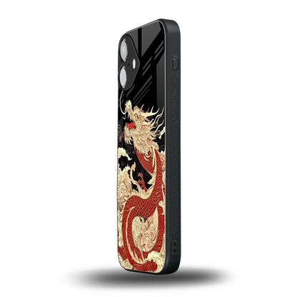 Dragon Spirit iphone 16 plus mobile cover | shockproof glass phone case