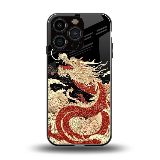 Dragon Spirit back phone cover | glass case for iphone 16 pro