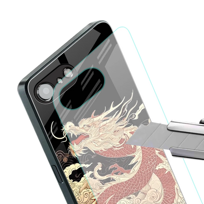 Dragon Spirit stylish phone case for iphone 16e | glossy glass and slim fit