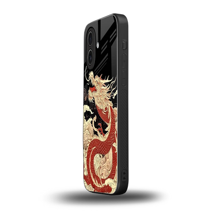 Dragon Spirit iphone 17 mobile cover | shockproof glass phone case
