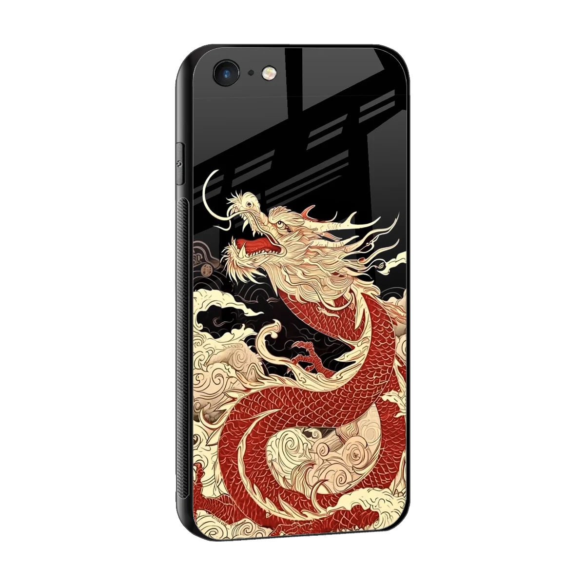 Dragon Spirit sleek iphone 6 cover with tempered glass back and TPU edges