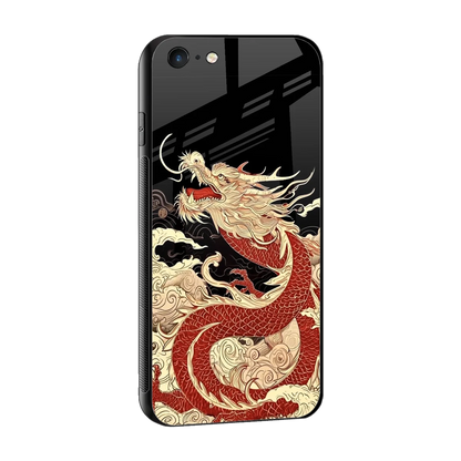 Dragon Spirit sleek iphone 6s cover with tempered glass back and TPU edges