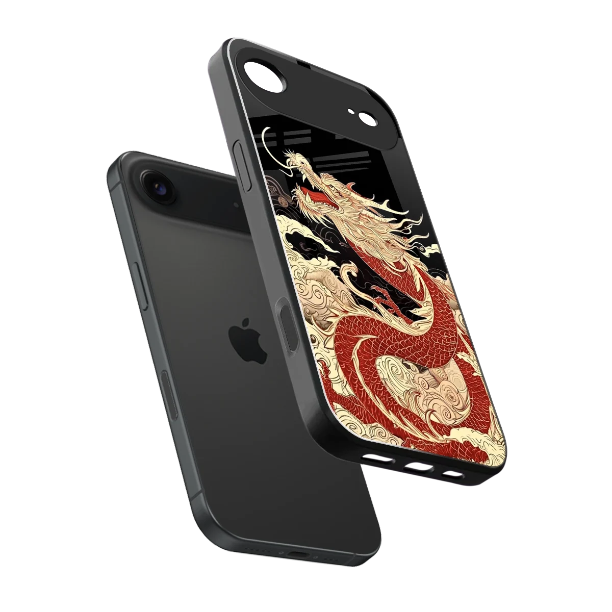 Dragon Spirit sleek iphone air cover with tempered glass back and TPU edges