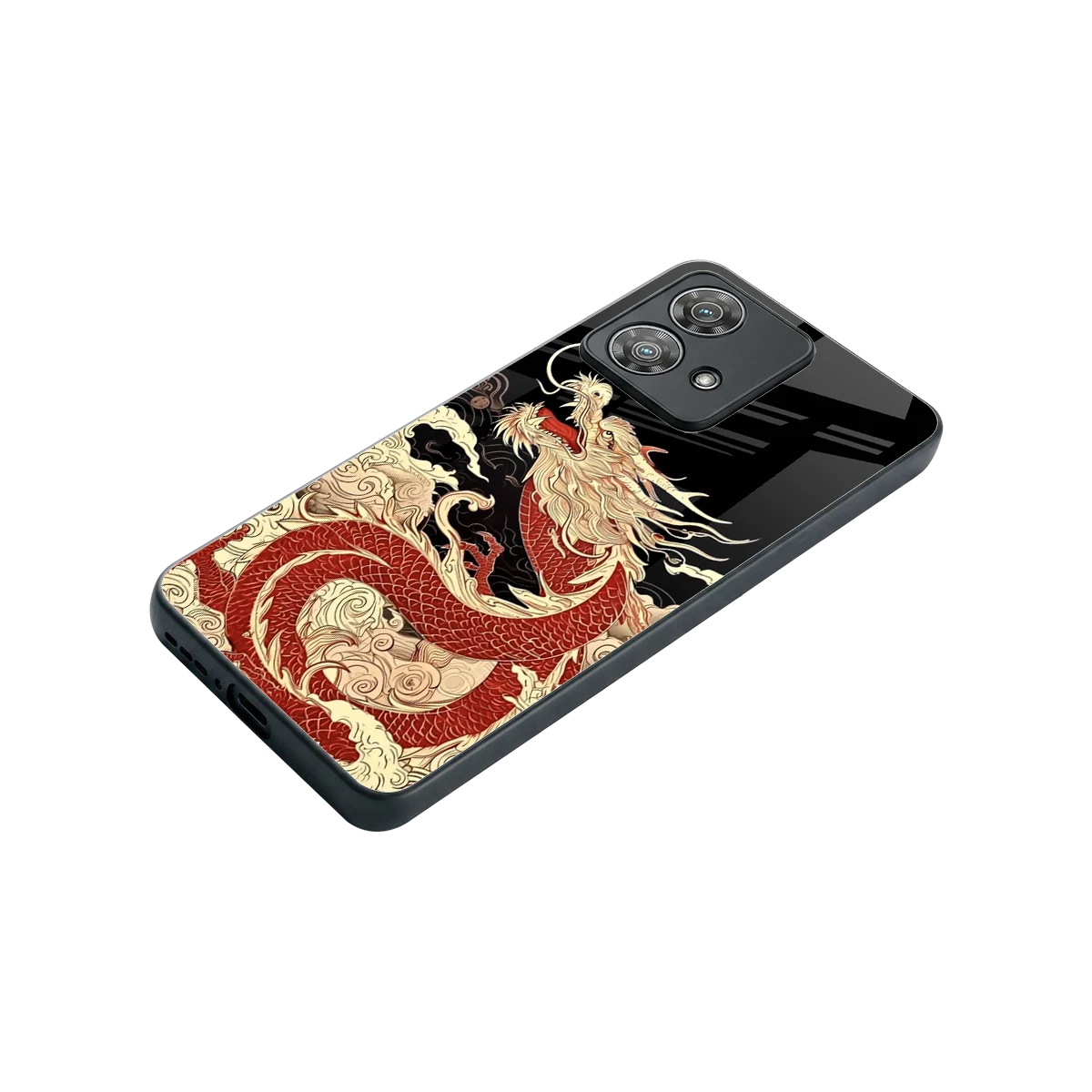Dragon Spirit stylish phone case for motorola edge 40 neo 5g | glossy glass and slim fit