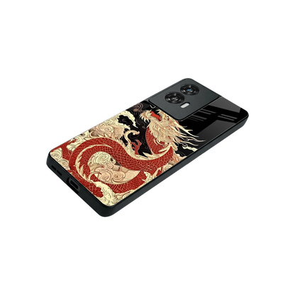 Dragon Spirit stylish phone case for motorola edge 50 fusion | glossy glass and slim fit