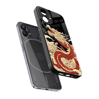 Dragon Spirit sleek nothing phone 1 cover with tempered glass back and TPU edges