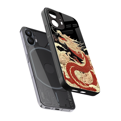 Dragon Spirit sleek nothing phone 2 cover with tempered glass back and TPU edges