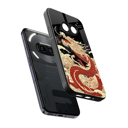 Dragon Spirit sleek nothing phone 2a cover with tempered glass back and TPU edges