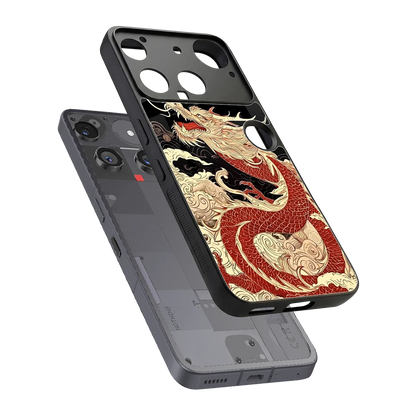 Dragon Spirit sleek nothing phone 3 cover with tempered glass back and TPU edges