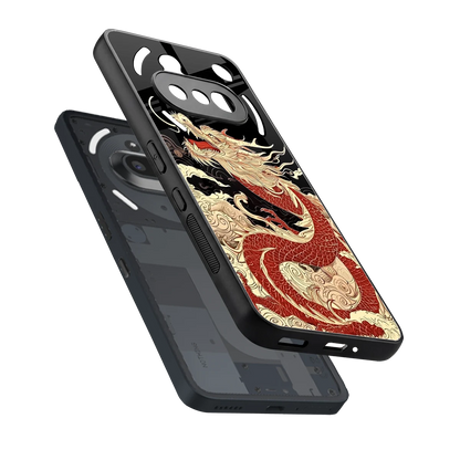 Dragon Spirit sleek nothing phone 3a cover with tempered glass back and TPU edges