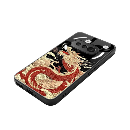 Dragon Spirit stylish phone case for nothing phone 3a | glossy glass and slim fit