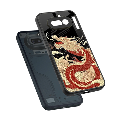 Dragon Spirit sleek nothing phone 4a cover with tempered glass back and TPU edges