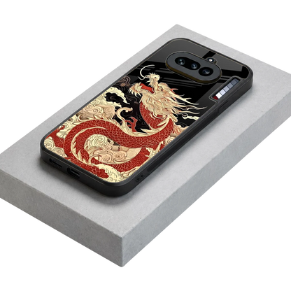 Dragon Spirit stylish phone case for nothing phone 4a | glossy glass and slim fit