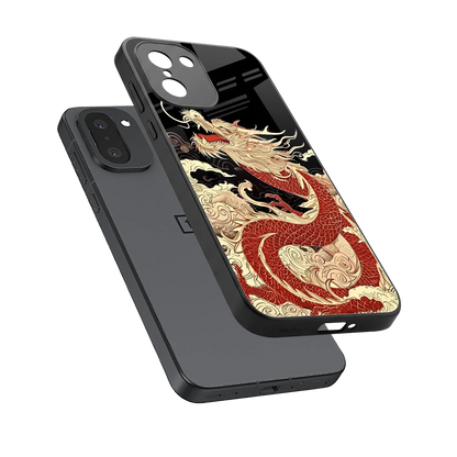 Dragon Spirit sleek oneplus 15r cover with tempered glass back and TPU edges