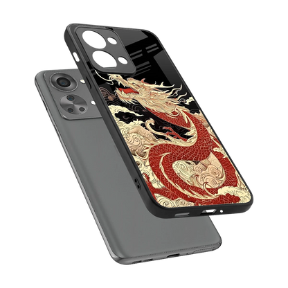 Dragon Spirit sleek oneplus nord 2t cover with tempered glass back and TPU edges