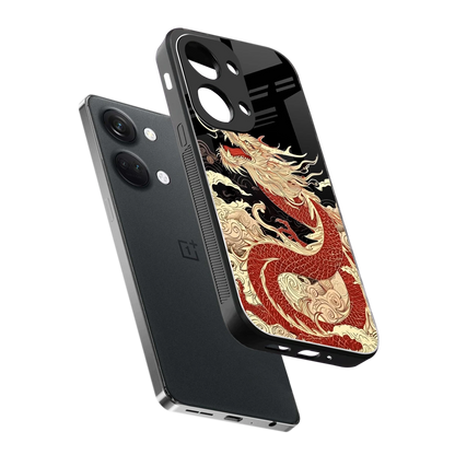 Dragon Spirit sleek oneplus nord 3 cover with tempered glass back and TPU edges