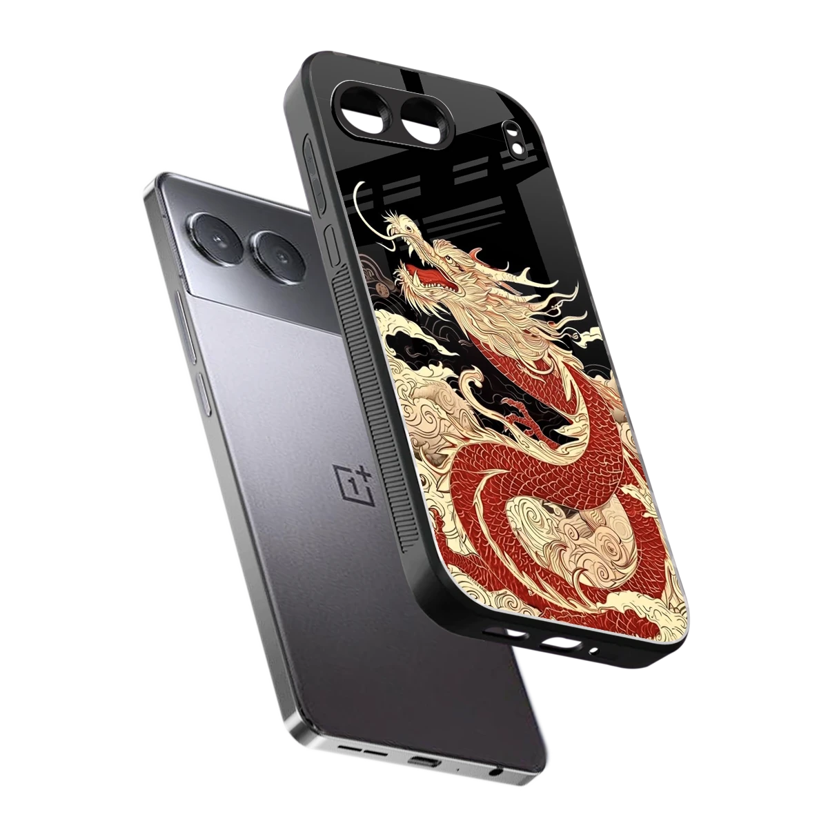 Dragon Spirit sleek oneplus nord 4 cover with tempered glass back and TPU edges