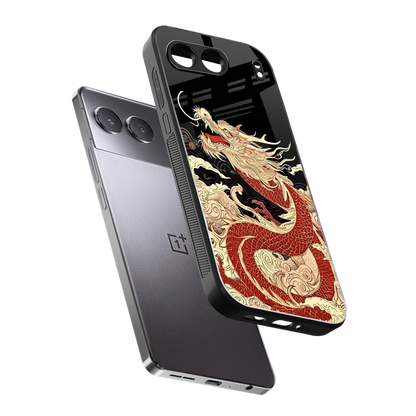 Dragon Spirit sleek oneplus nord 4 cover with tempered glass back and TPU edges
