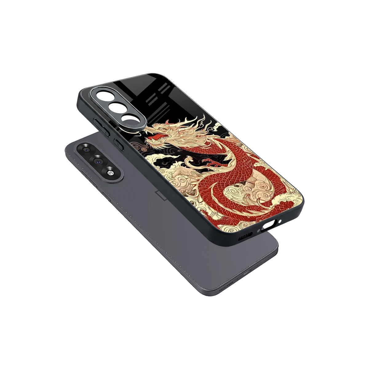 Dragon Spirit sleek oneplus nord 5 cover with tempered glass back and TPU edges