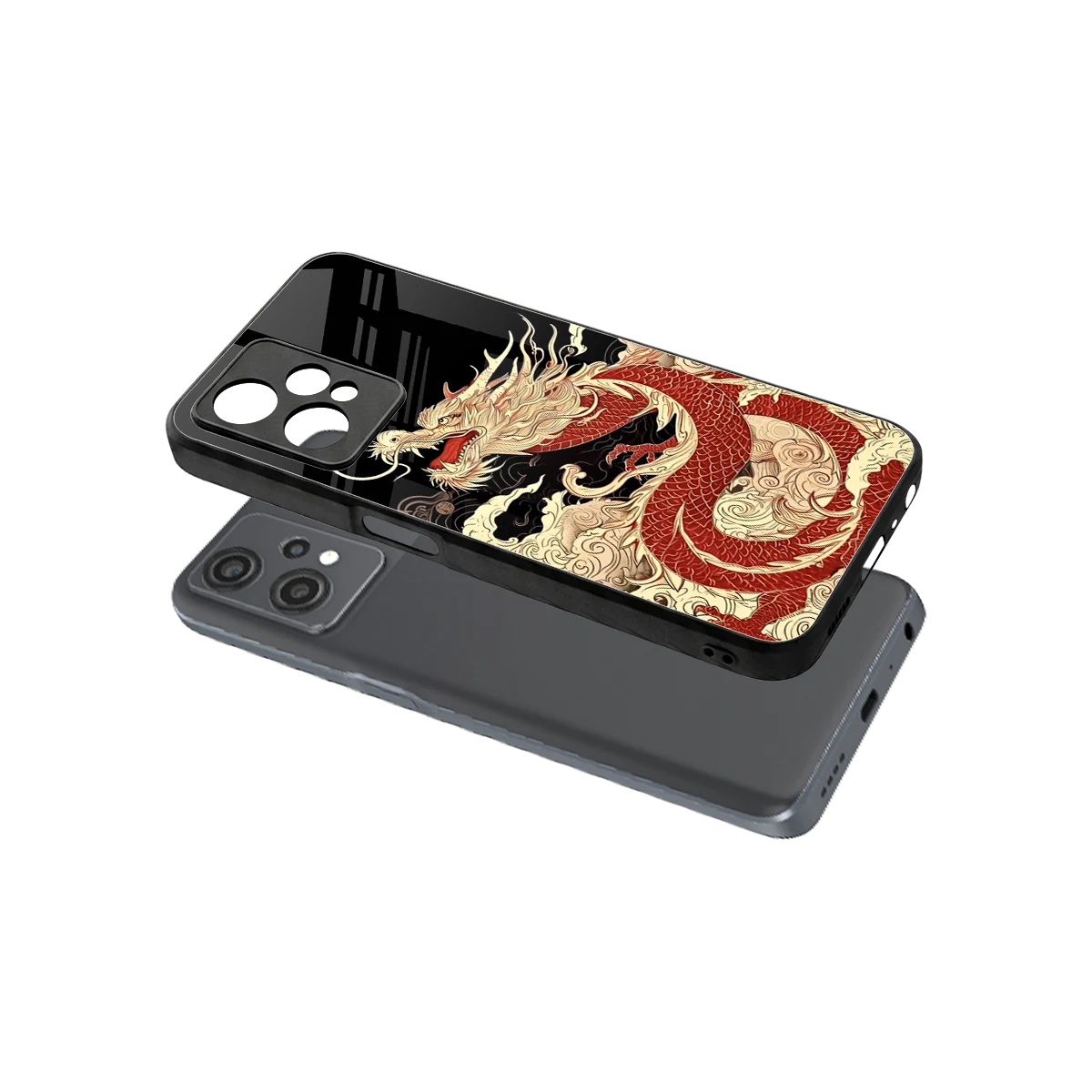 Dragon Spirit sleek oneplus nord ce 2 lite cover with tempered glass back and TPU edges