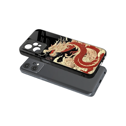 Dragon Spirit sleek oneplus nord ce 2 lite cover with tempered glass back and TPU edges