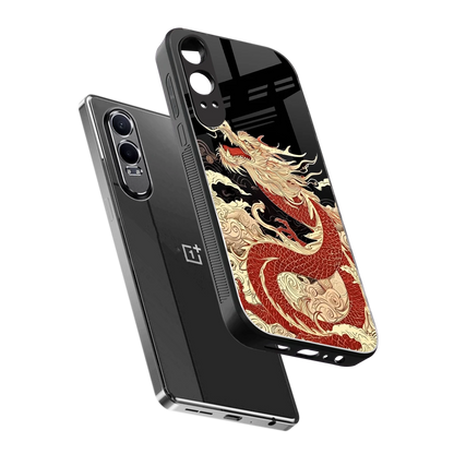 Dragon Spirit sleek oneplus nord ce 4 lite cover with tempered glass back and TPU edges
