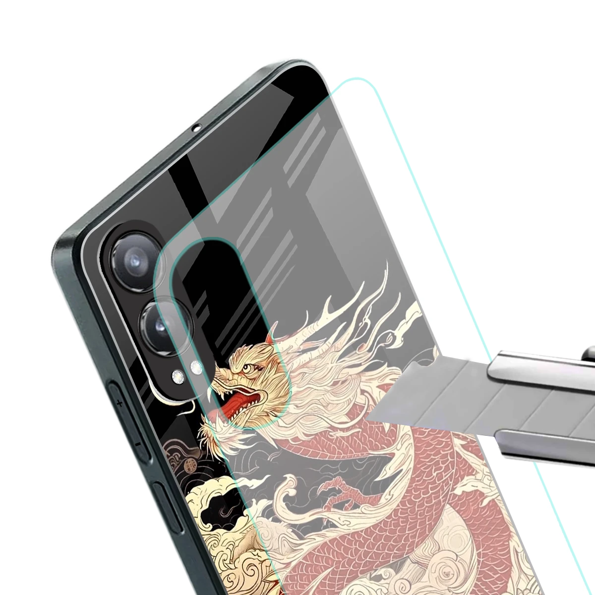 Dragon Spirit stylish phone case for oneplus nord ce 4 lite | glossy glass and slim fit