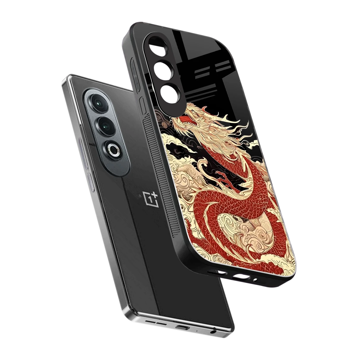 Dragon Spirit sleek oneplus nord ce 4 cover with tempered glass back and TPU edges