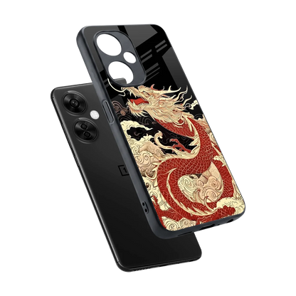 Dragon Spirit sleek oneplus nord ce 3 lite cover with tempered glass back and TPU edges
