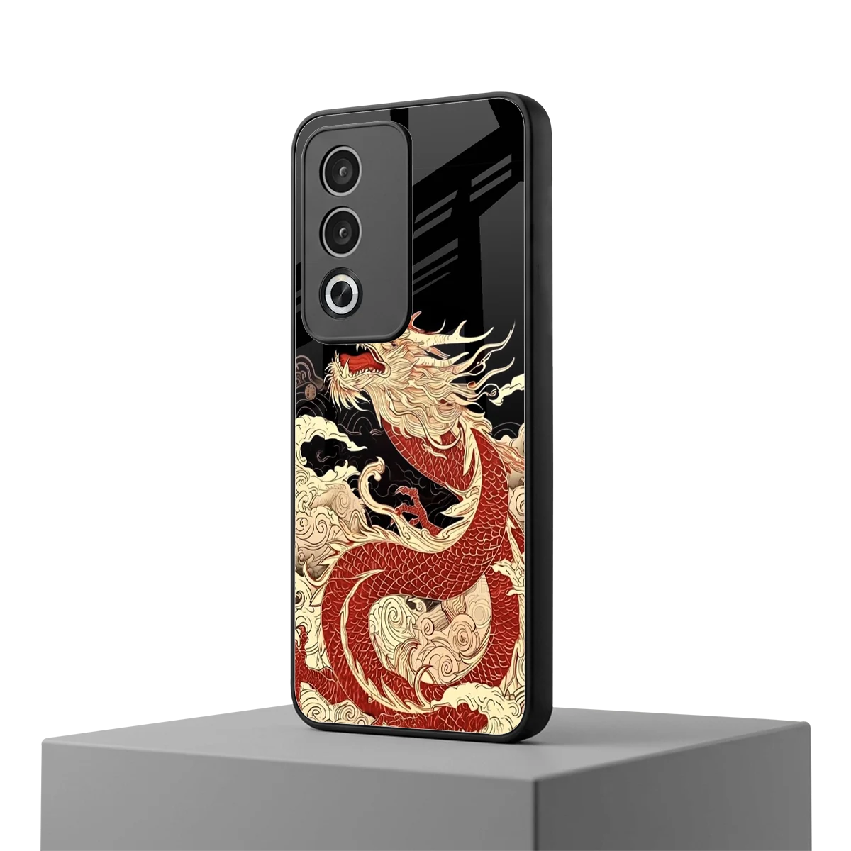 Dragon Spirit oppo a3 pro mobile cover | shockproof glass phone case