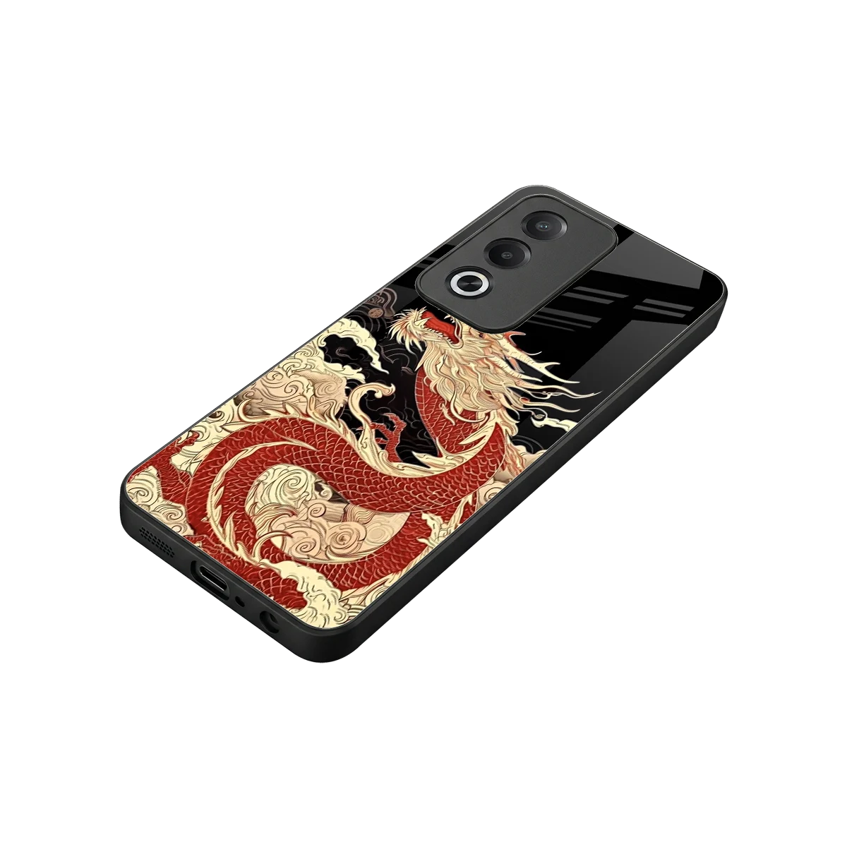 Dragon Spirit stylish phone case for oppo a3 pro | glossy glass and slim fit