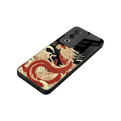 Dragon Spirit stylish phone case for oppo a3 pro | glossy glass and slim fit