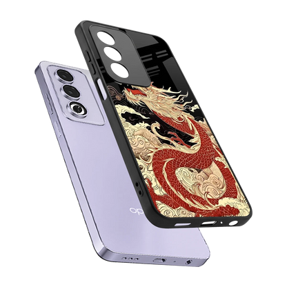 Dragon Spirit sleek oppo a3 pro cover with tempered glass back and TPU edges