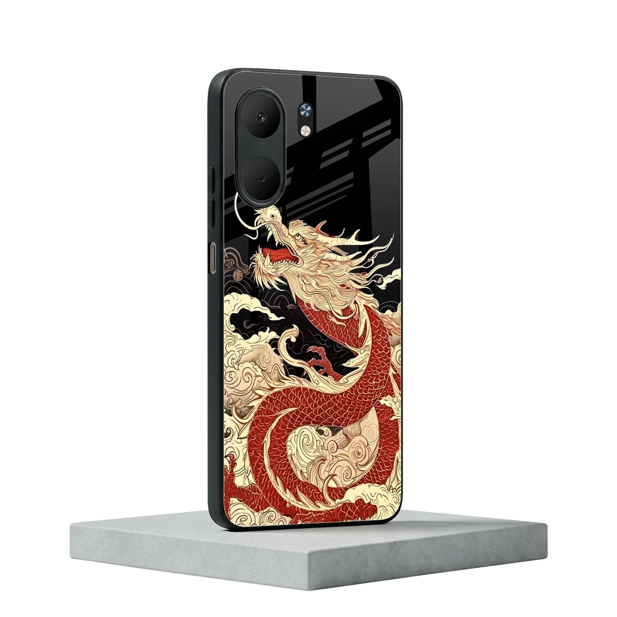 Dragon Spirit oppo a5x 5g mobile cover | shockproof glass phone case