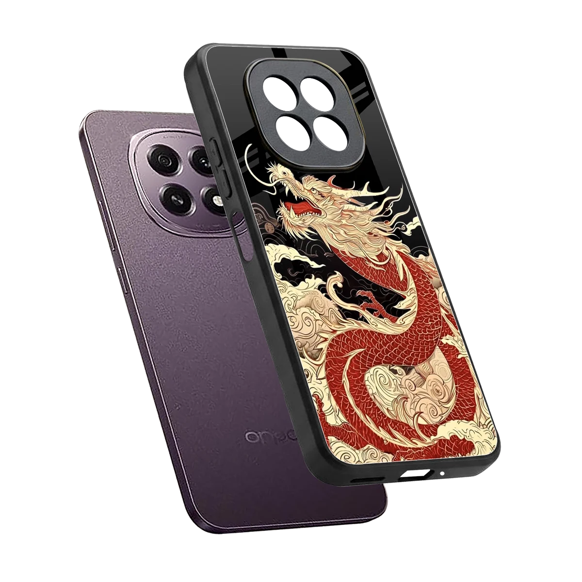 Dragon Spirit sleek oppo f29 5g cover with tempered glass back and TPU edges