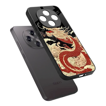 Dragon Spirit sleek oppo f31 pro 5g cover with tempered glass back and TPU edges