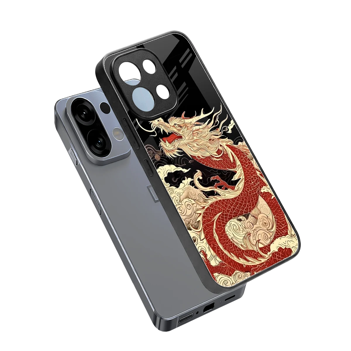 Dragon Spirit sleek oppo k13 5g cover with tempered glass back and TPU edges