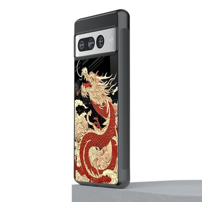 Dragon Spirit stylish phone case for google pixel 7 pro | glossy glass and slim fit