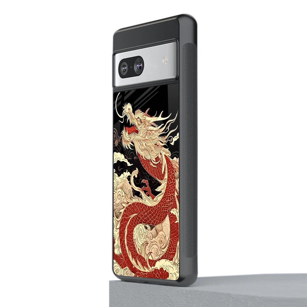 Dragon Spirit stylish phone case for google pixel 7a | glossy glass and slim fit