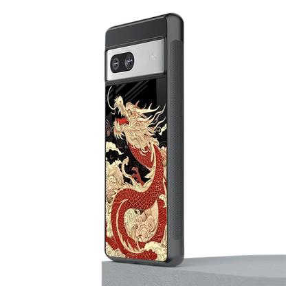 Dragon Spirit stylish phone case for google pixel 7 | glossy glass and slim fit