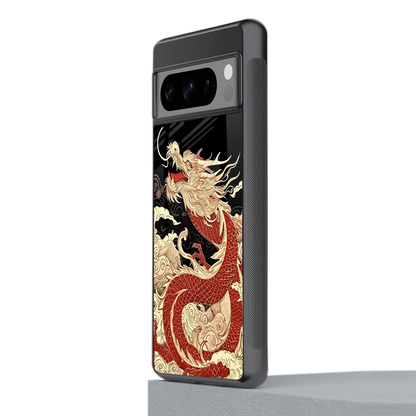 Dragon Spirit stylish phone case for google pixel 8 pro | glossy glass and slim fit