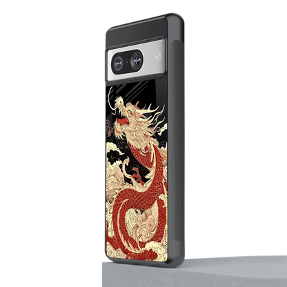 Dragon Spirit stylish phone case for google pixel 8 | glossy glass and slim fit