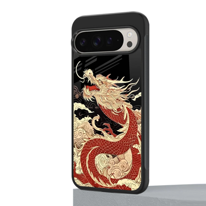 Dragon Spirit google pixel 9 pro mobile cover | shockproof glass phone case