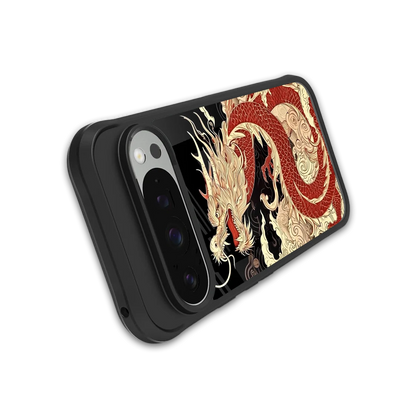 Dragon Spirit stylish phone case for google pixel 9 pro | glossy glass and slim fit